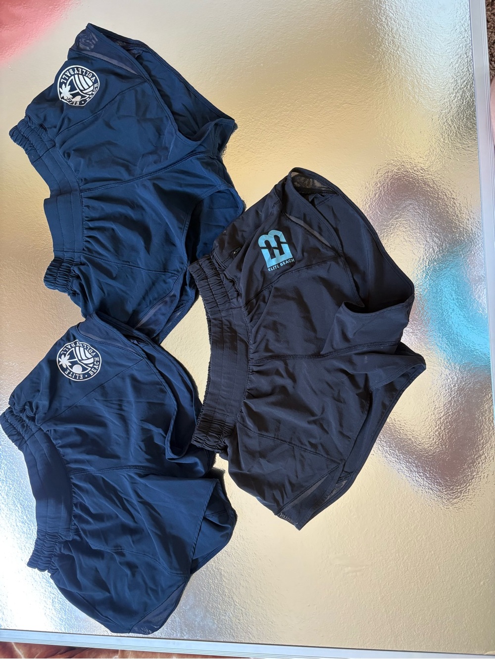 lululemon athletica Navy and black club specific Athletic Shorts Trio